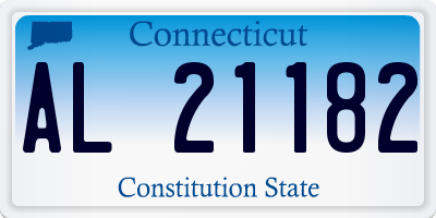 CT license plate AL21182