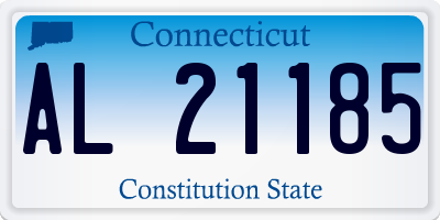 CT license plate AL21185