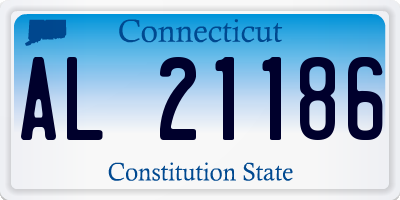 CT license plate AL21186