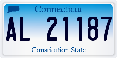 CT license plate AL21187