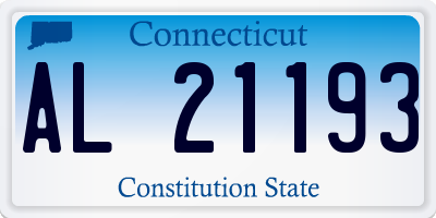 CT license plate AL21193