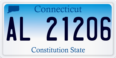 CT license plate AL21206