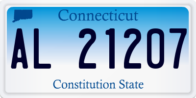 CT license plate AL21207