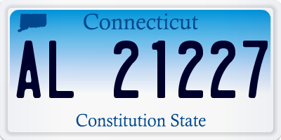 CT license plate AL21227
