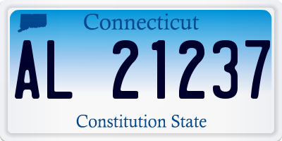CT license plate AL21237