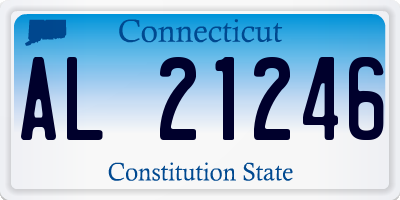 CT license plate AL21246