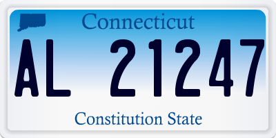 CT license plate AL21247