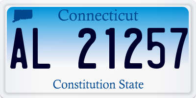 CT license plate AL21257