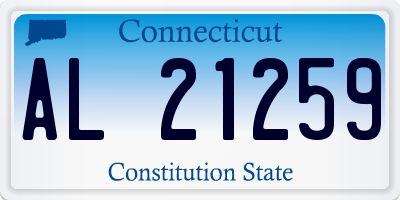 CT license plate AL21259