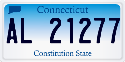 CT license plate AL21277