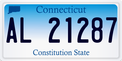 CT license plate AL21287