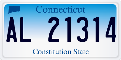 CT license plate AL21314