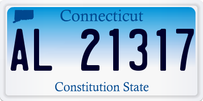 CT license plate AL21317