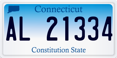 CT license plate AL21334