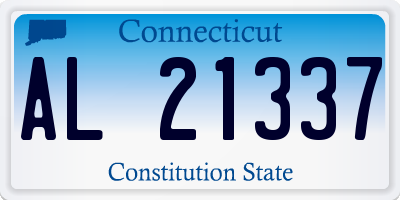 CT license plate AL21337