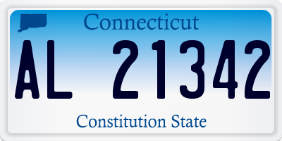 CT license plate AL21342