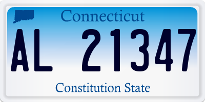 CT license plate AL21347