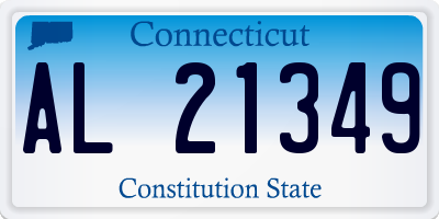 CT license plate AL21349