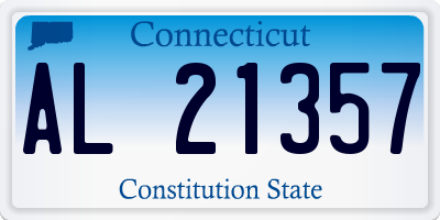CT license plate AL21357