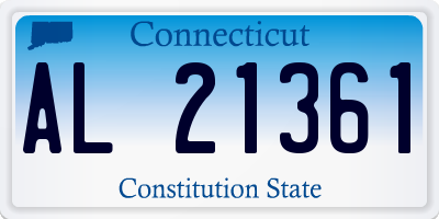 CT license plate AL21361