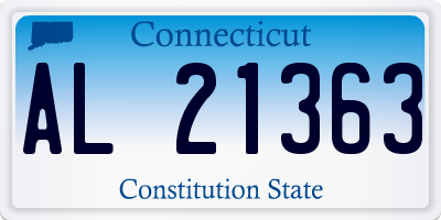 CT license plate AL21363