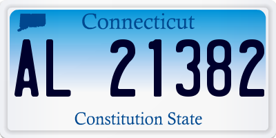 CT license plate AL21382
