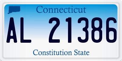 CT license plate AL21386
