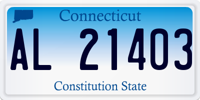 CT license plate AL21403