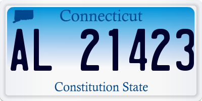 CT license plate AL21423