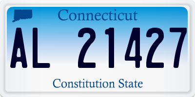 CT license plate AL21427
