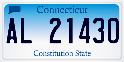 CT license plate AL21430