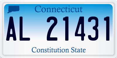 CT license plate AL21431