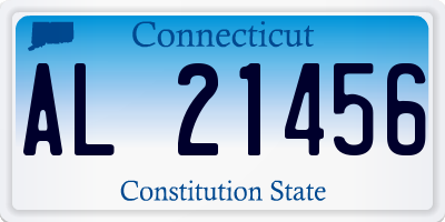 CT license plate AL21456