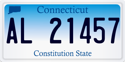 CT license plate AL21457