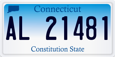 CT license plate AL21481