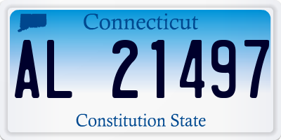 CT license plate AL21497