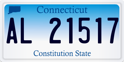 CT license plate AL21517