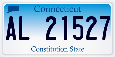 CT license plate AL21527