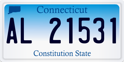 CT license plate AL21531