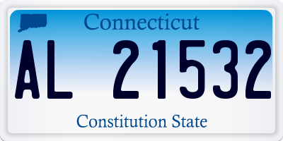 CT license plate AL21532