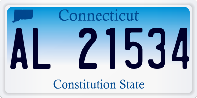 CT license plate AL21534