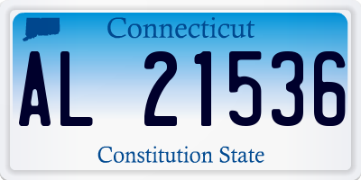 CT license plate AL21536