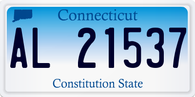 CT license plate AL21537
