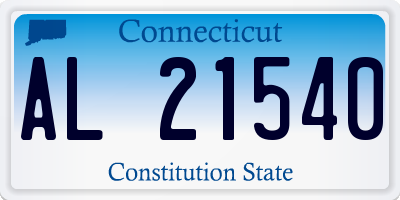 CT license plate AL21540