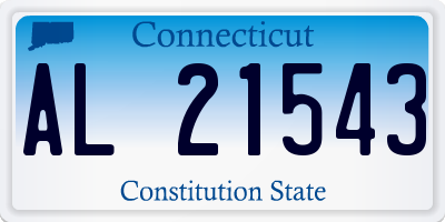 CT license plate AL21543