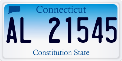 CT license plate AL21545