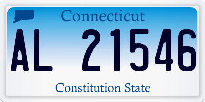 CT license plate AL21546