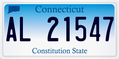 CT license plate AL21547
