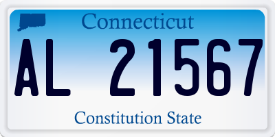 CT license plate AL21567