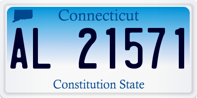 CT license plate AL21571